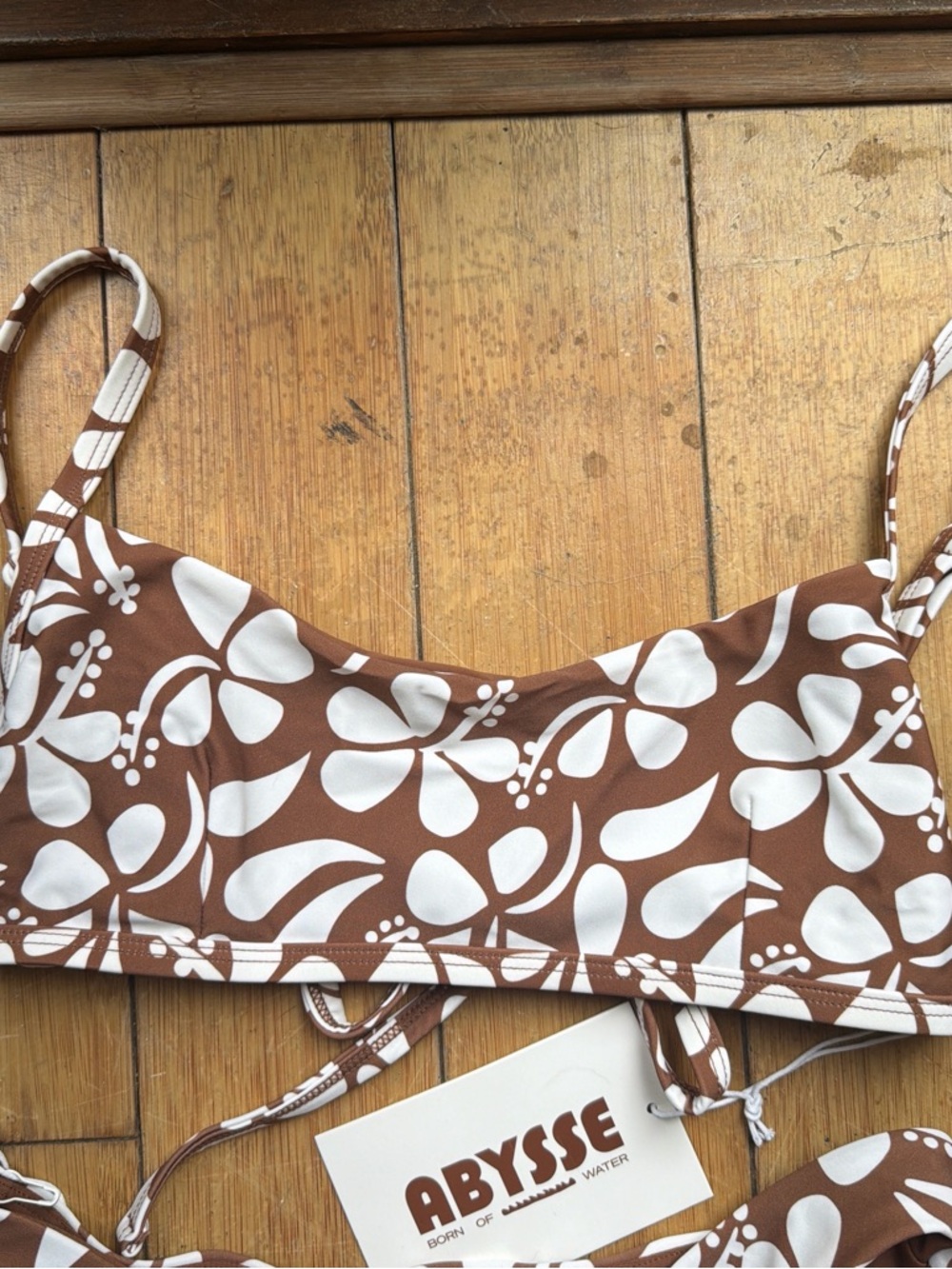 Abysse Brown & White Floral Bikini Set - Picture 2 of 8